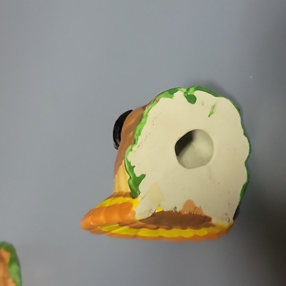 Hand painted turkey candle sticks and white candles - Picture 9 of 10